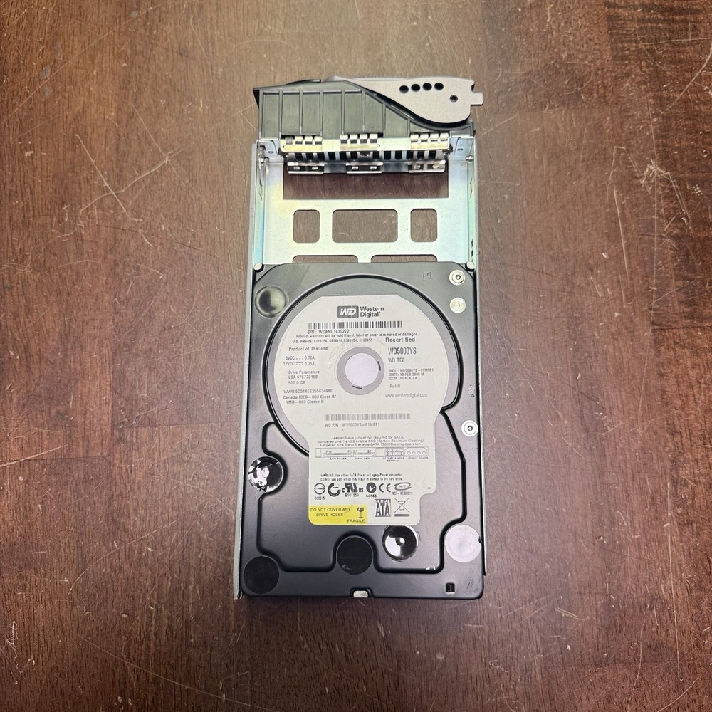 Western Digital 500GB 3.5" SATA Enterprise Hard Drive WD5000YS With Server Caddy